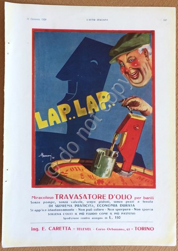 Pubblicità - Travasatore d'Olio per Barili - Da Rivista L'Auto …
