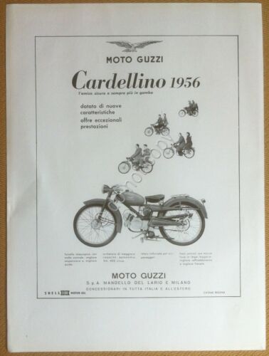 Pubblicit Advertising - Motoguzzi Cardellino 1956 - rifilatura da rivista