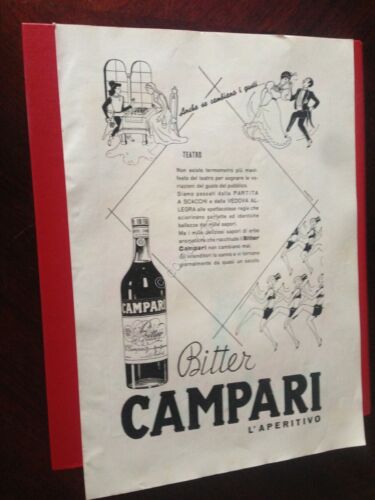 Pubblicit Advertising Campari Bitter rifilatura da rivista anni '50