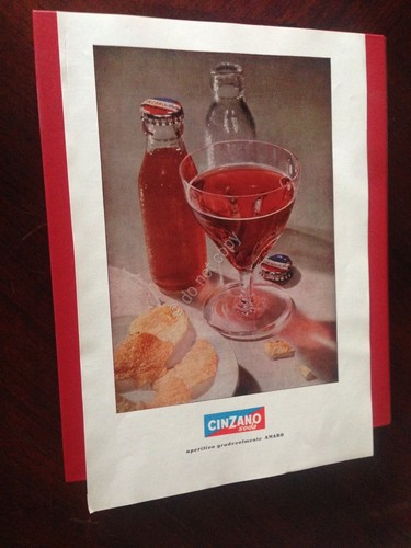 Pubblicità Advertising Cinzano Soda rifilatura da rivista anni '50