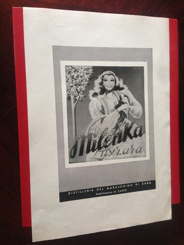Pubblicità Advertising Milenka Maraschino di Zara rifilatura da rivista anni …