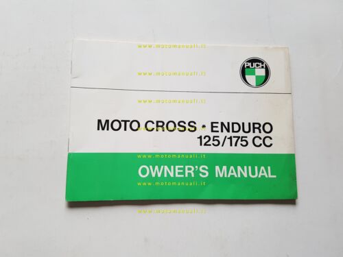 Puch 125 - 175 Cross-Enduro 1971 manuale uso manutenzione originale …