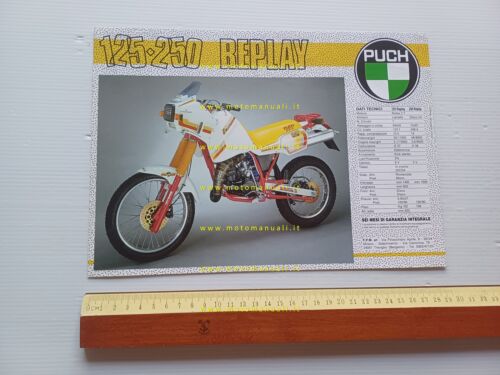 PUCH 125 -250 Replay Enduro 1986 depliant originale italiano