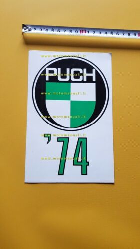 Puch GS 50 Regolarità 1974 depliant moto originale brochure