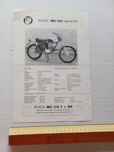 PUCH MC 125 Regolarità - M 125 Strada depliant originale …