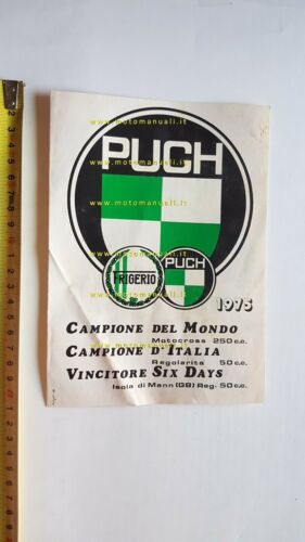 Puch MX 250 CROSS Everts Replica 1975 depliant originale ITALIANO …