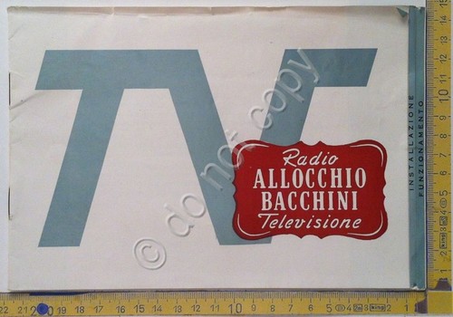 Radio Allocchio Bacchini - Televisore 21M55 - libretto installazione e …