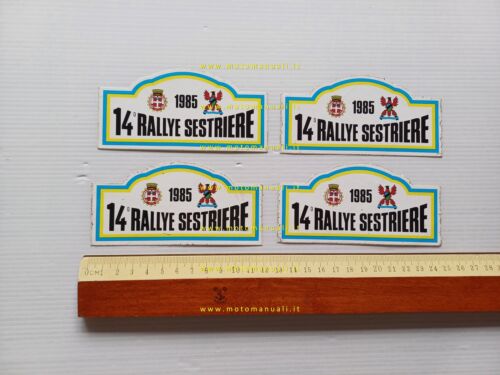 Rallye Sestriere 1985 lotto 4 adesivi originali
