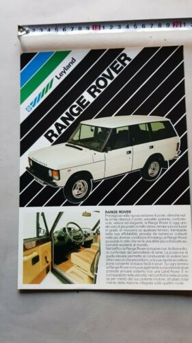 Range Rover 1982 depliant originale auto epoca brochure