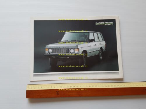 RANGE Rover Turbo D 2.4 1986 depliant pubblicitario originale italiano