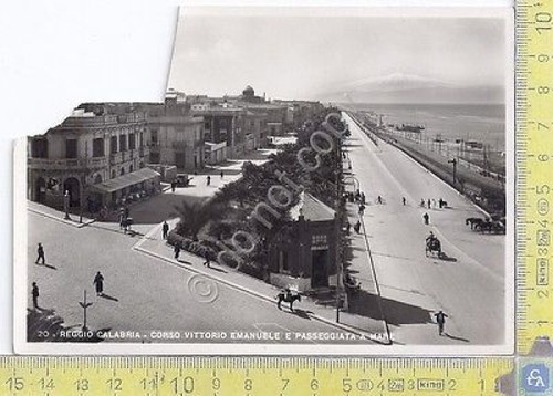 Reggio Calabria - Corso Vittorio Emanule con cavali e carretti …
