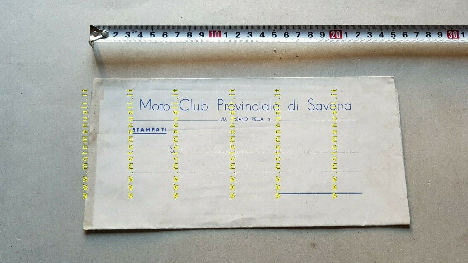 Regolamento Gara Regolarità IV Coppa Serre Savona 1934 depliant anteguerra