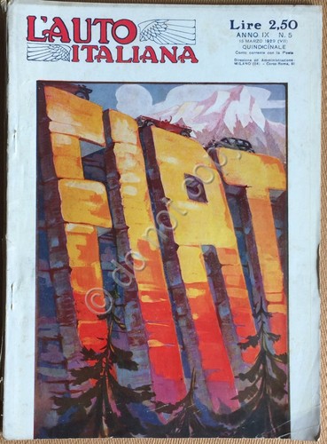 Rivista - L'Auto Italiana - Anno IX N. 5 1928 …