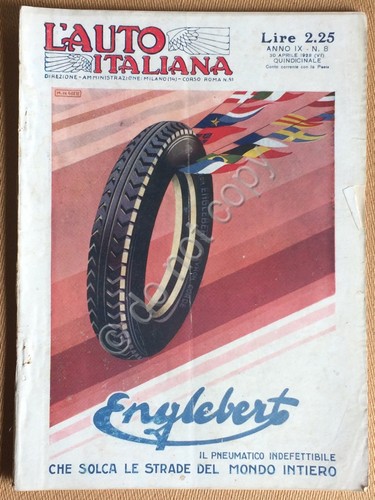 Rivista - L'Auto Italiana - Anno IX N. 8 1928 …