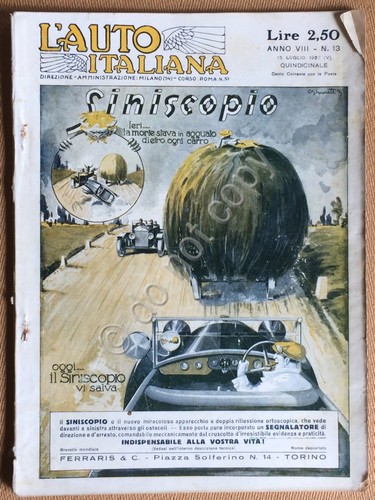 Rivista - L'Auto Italiana - Anno VIII N. 13 1927 …