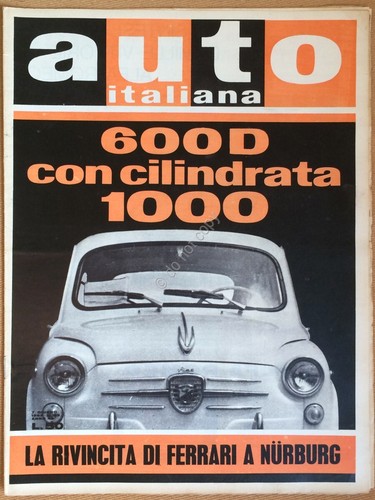 Rivista Automobilismo - Auto Italiana N° 24 1962 - Fiat …