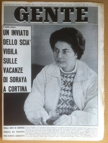 Rivista Gente - 22 Febbraio 1963 - Soraya - Tony …