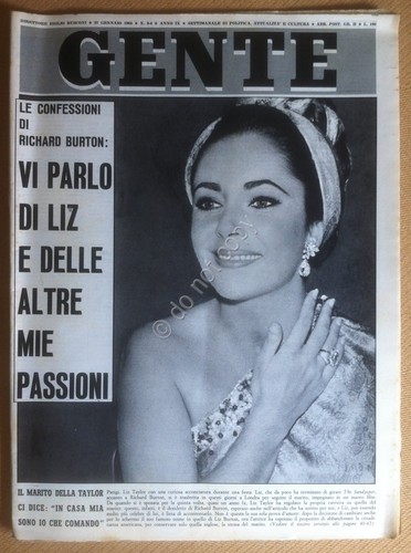 Rivista Magazine - Gente - 27 Gennaio 1965 - Liz …