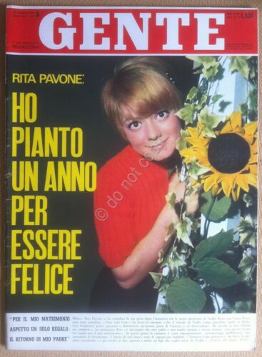 Rivista Magazine - Gente 21 febbraio 1968 - Rita Pavone …