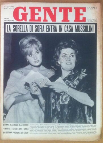 Rivista Magazine - Gente n 29 1961 - Silvana Mangano …