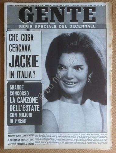 Rivista Magazine - Gente n° 30 1967 - Jackie Kennedy …