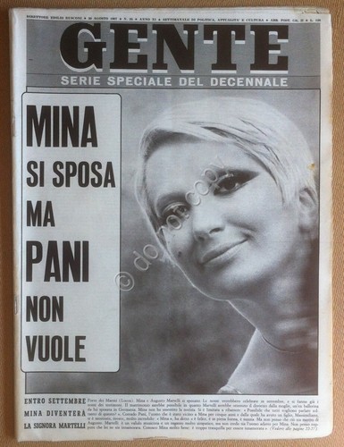 Rivista Magazine - Gente n° 35 1967 - Mina - …