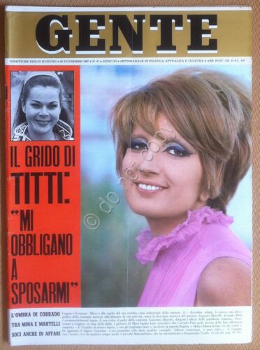 Rivista Magazine - Gente n 47 1967 - Mina - …