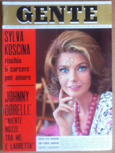 Rivista Magazine - Gente n° 50 1967 - Sylva Koscina …