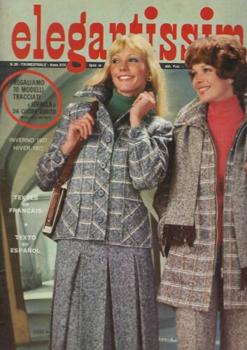 Rivista Magazine Elegantissima n.39 Inverno 1977 Ed ibi moda femminile …