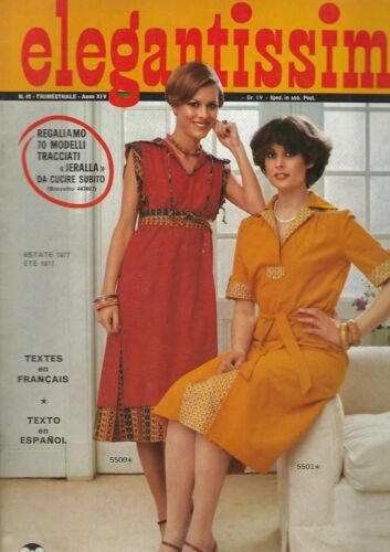 Rivista Magazine Elegantissima n.41 Estate 1977 Ed ibi moda femminile …