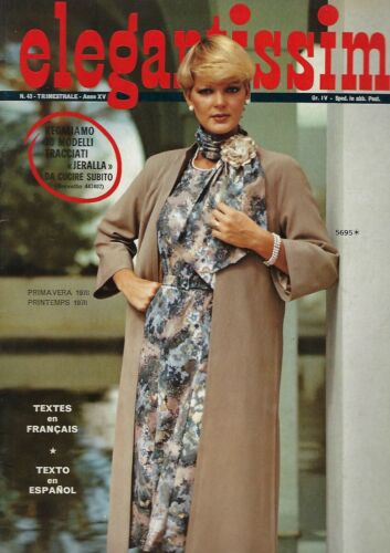 Rivista Magazine Elegantissima n.43 Primavera 1978 Ed ibi moda femminile …