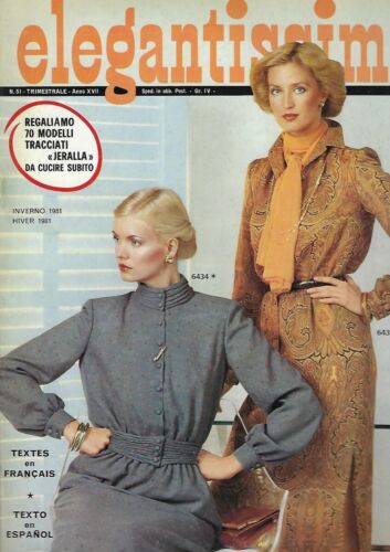 Rivista Magazine Elegantissima n.51 Inverno 1981 Ed ibi moda femminile …