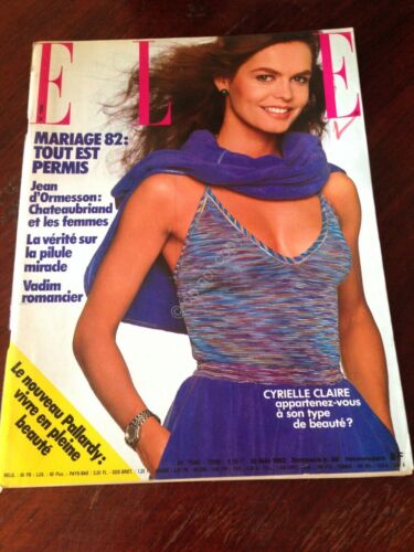 Rivista Magazine Elle France 10 Mai 1982 N.1896 Cyrelle Claire …