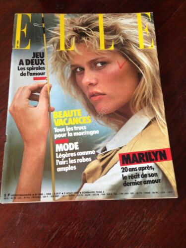 Rivista Magazine Elle France 2 Aout 1982 N.1908 Marylin Monroe