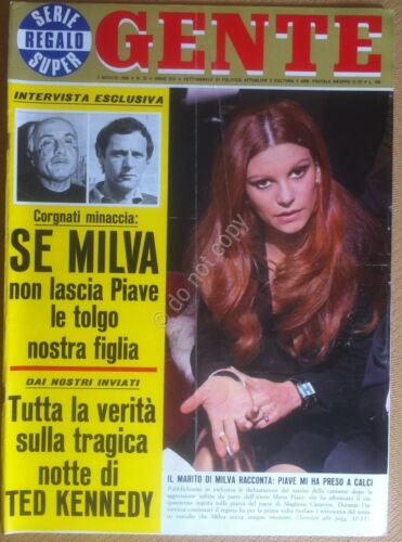 Rivista Magazine Gente - 6 Agosto 1969 - Milva - …