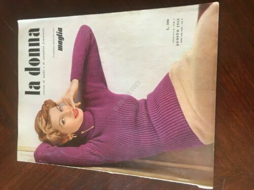 Rivista Magazine La Donna Agosto 1953 n.8 Rizzoli Editore Moda …