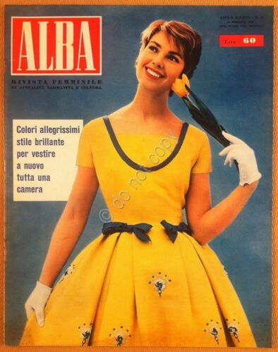 Rivista moda abiti - Alba - 11 Maggio 1958 - …