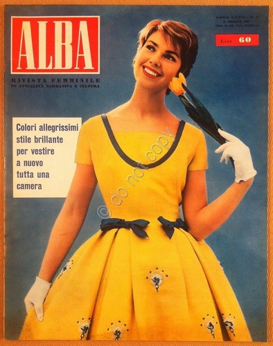 Rivista moda abiti - Alba - 11 Maggio 1958 - …