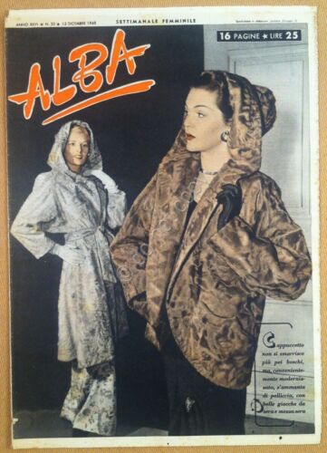 Rivista moda abiti - Alba - 12 Dicembre 1948 - …