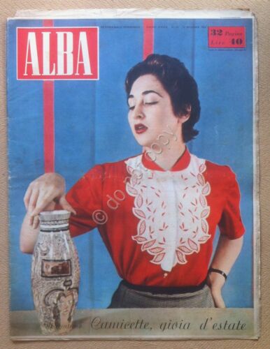 Rivista moda abiti - Alba - 13 Giugno 1954 Anno …