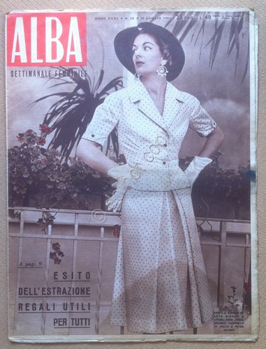 Rivista moda abiti - Alba - 16 Luglio 1953 - …