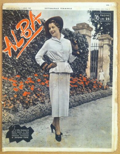 Rivista moda abiti - Alba - 2 Luglio 1949 - …