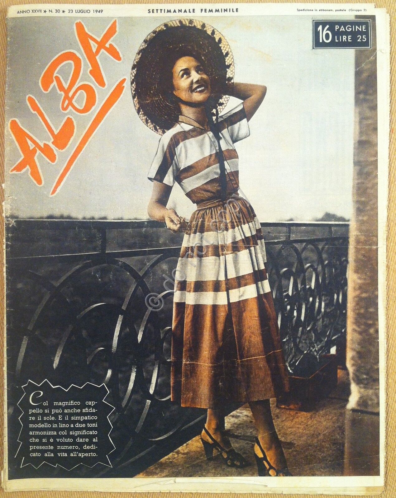 Rivista moda abiti - Alba - 23 Luglio 1949 - …