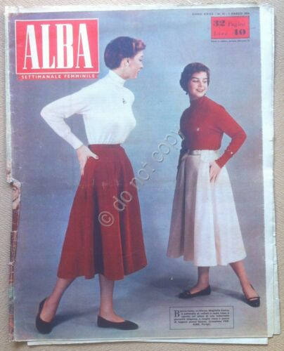 Rivista moda abiti - Alba - 7 Marzo 1954 - …