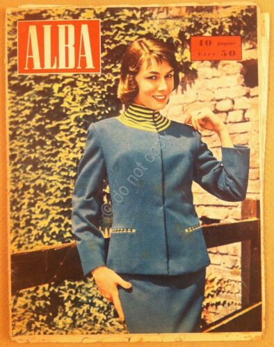 Rivista moda abiti - Alba - Ottobre 1955 - Anno …