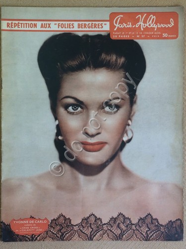 Rivista Paris Hollywood - Yvonne De Carlo - Sabona King …