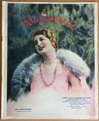 Rivista Vita Femminile - Luglio 1931 - Pubblicità Radio Majestic …