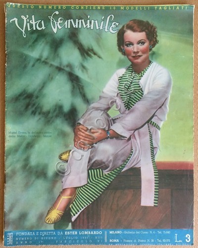 Rivista Vita Femminile - Luglio 1935 - Pubblicità Acqua Colonia …