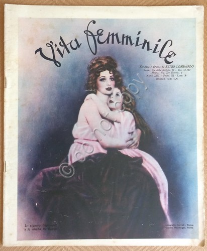 Rivista Vita Femminile - Marzo 1931 - Pubblicità Radio Marelli
