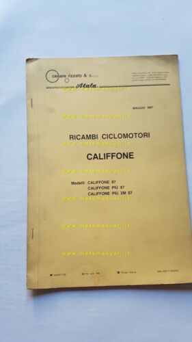 Rizzato 50 Califfone-Pi - 2M 1987 catalogo ricambi TELAIO ORIGINALE …